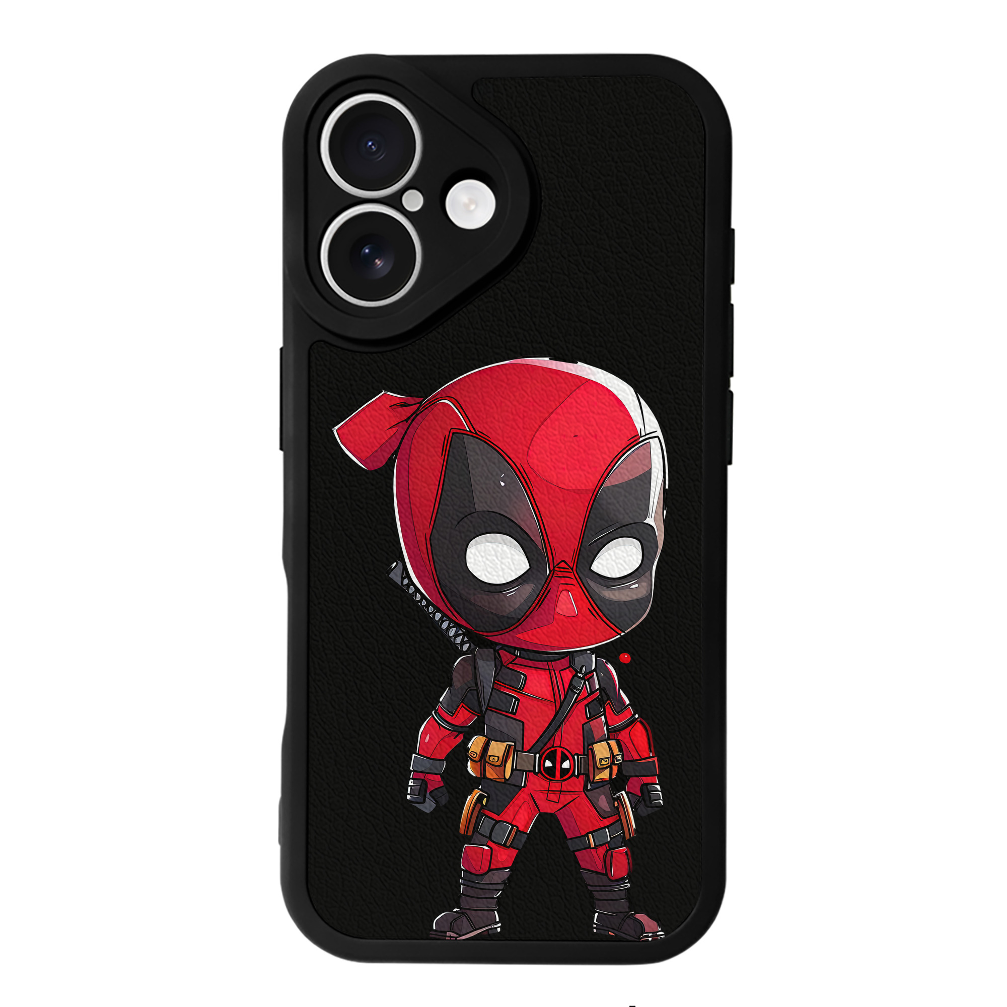 （画像用） Deadpool デッドプール 【iPhone 16シリーズ対応】シリコンスマホケース（レザー調） 材質：シリコン